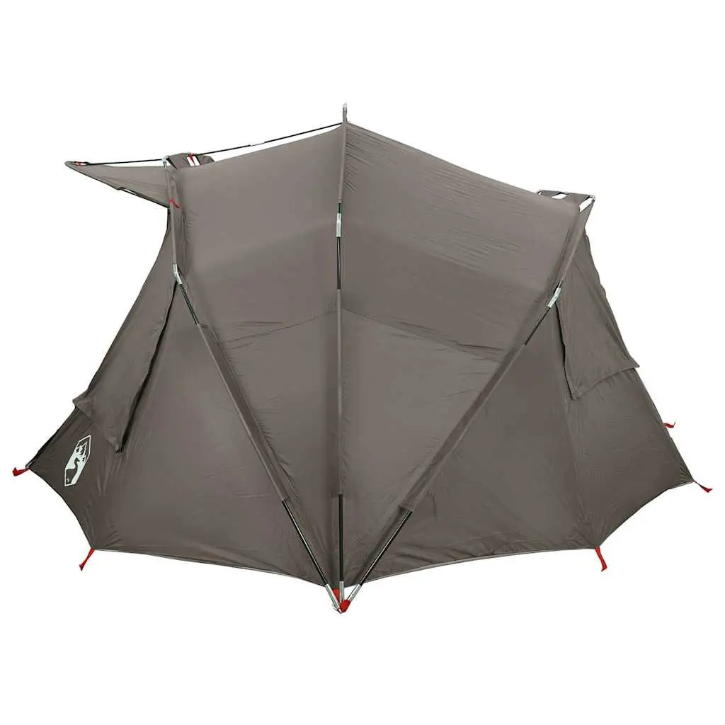 Fishing Tent Grey 5-Person Waterproof Outdoor Sun Shade