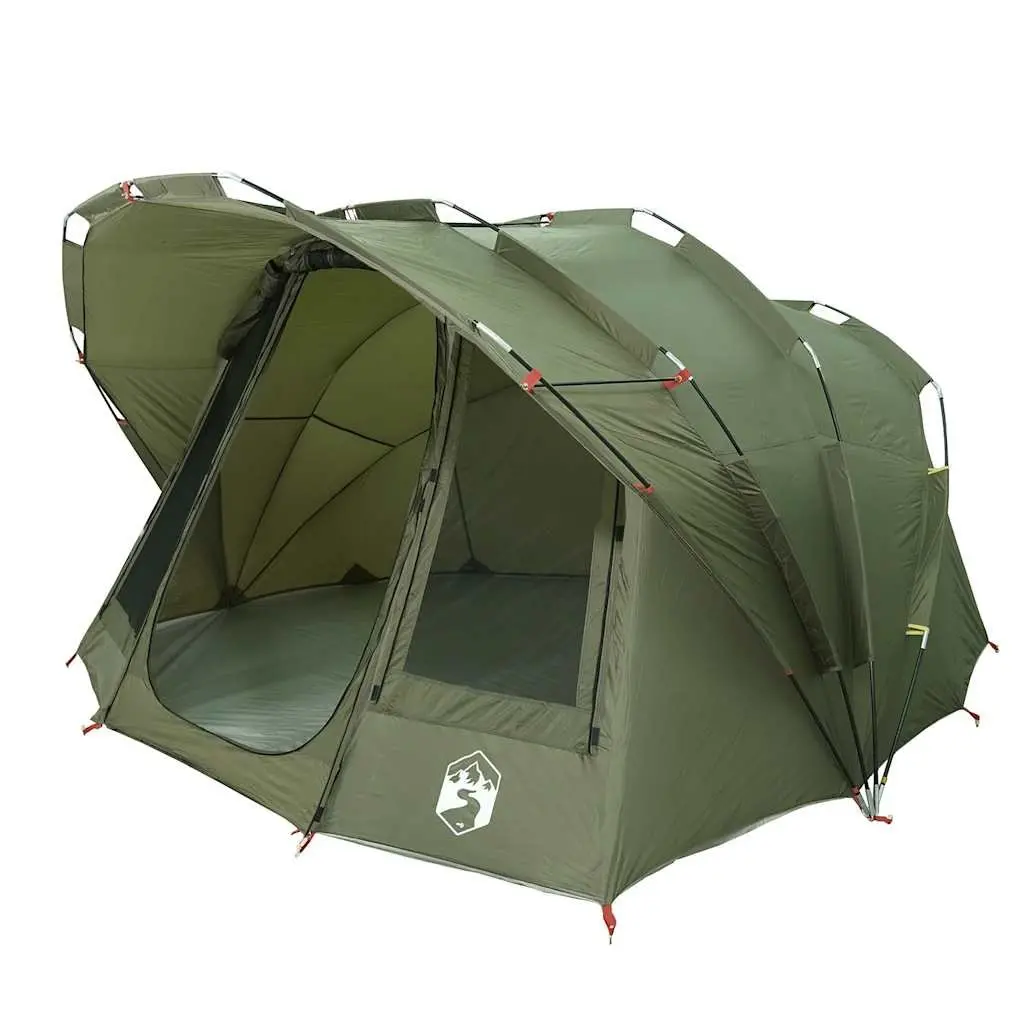 Fishing Tent Olive Green 5-Person Waterproof Camping Shelter Outdoor Shade