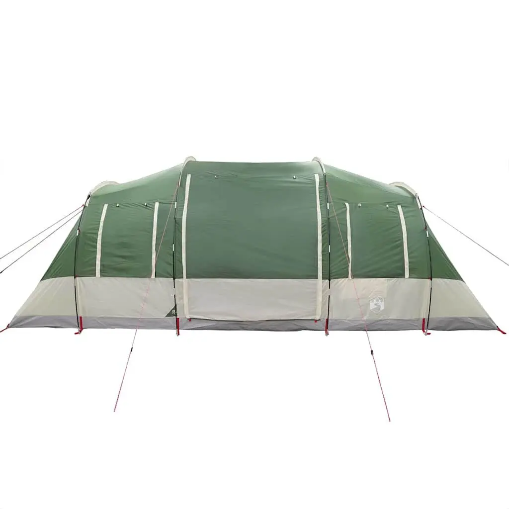 Camping Tent Tunnel 4-Person Green Waterproof Fibreglass Poles Easy Setup