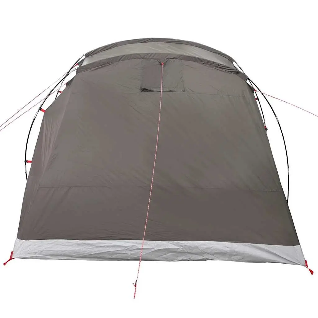 Camping Tent Brown 4-Person Waterproof Fibreglass Poles Easy Setup