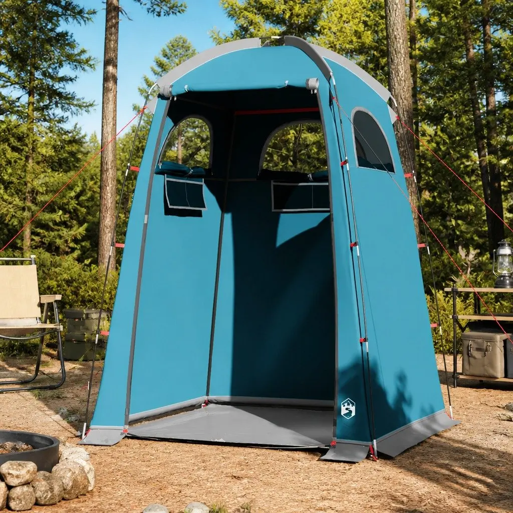 Shower Tent Blue Waterproof Portable Changing Room for Camping Privacy