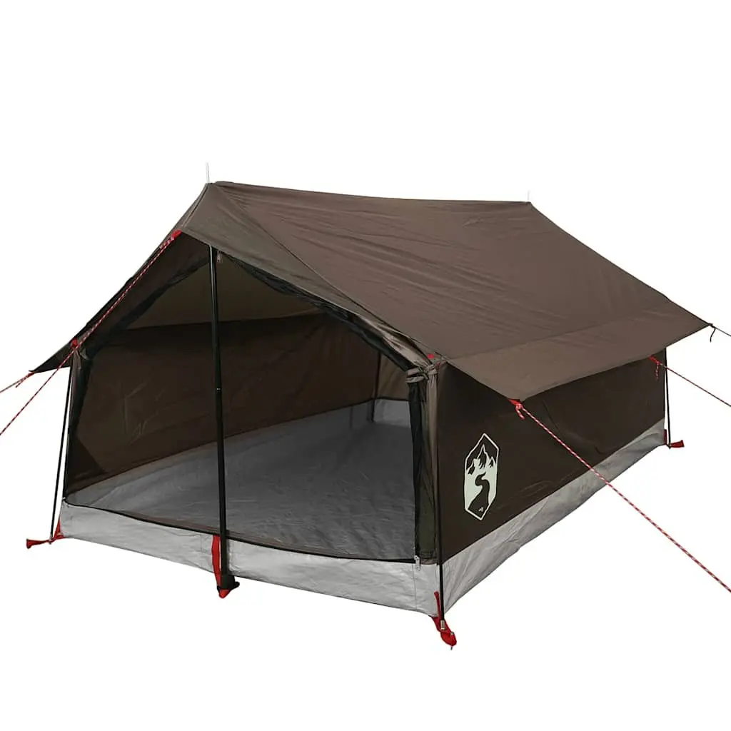 Camping Tent Brown 2-Person Waterproof Mesh Ventilation Portable Easy Setup