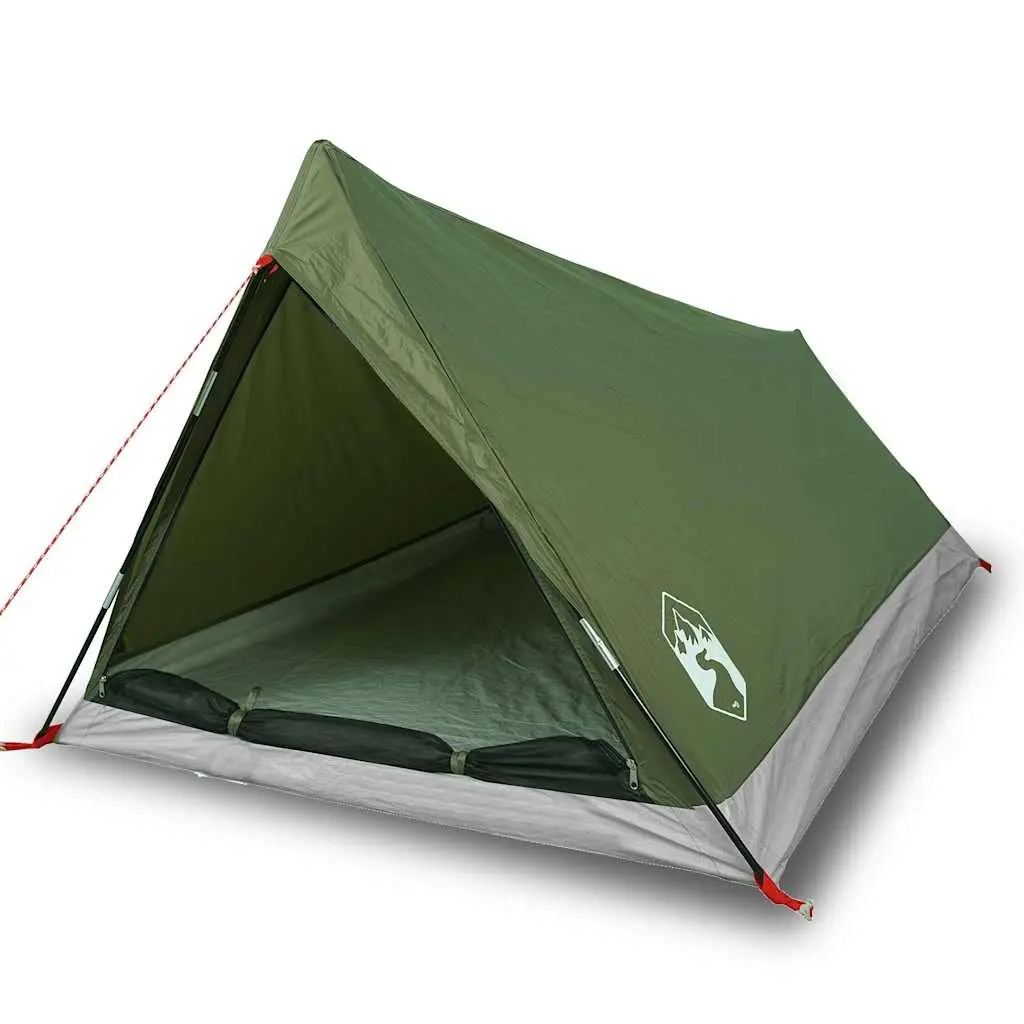 Camping Tent Green 2-Person Waterproof Mosquito Protection Portable Easy Setup