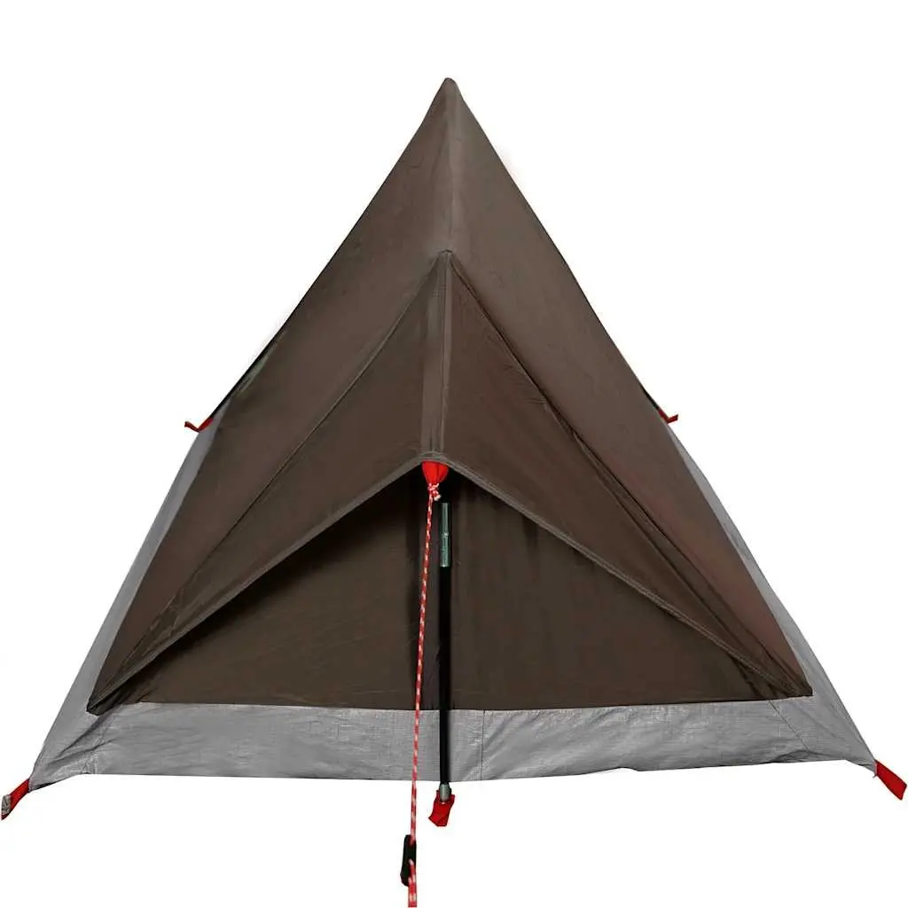 Camping Tent Brown 2-Person Waterproof Mosquito Protection Mesh Ventilation