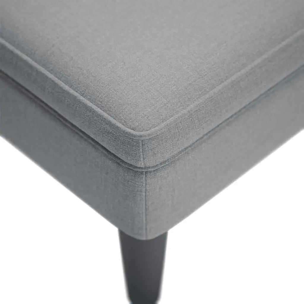 Chaise Lounge Light Grey Fabric Right Armrest Button Tufted with Lumbar Pillow