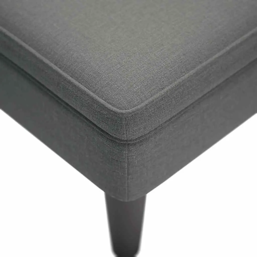Chaise Lounge Chair Grey Fabric Right Armrest Lumbar Pillow Soft Upholstery High Resilience Foam Filling