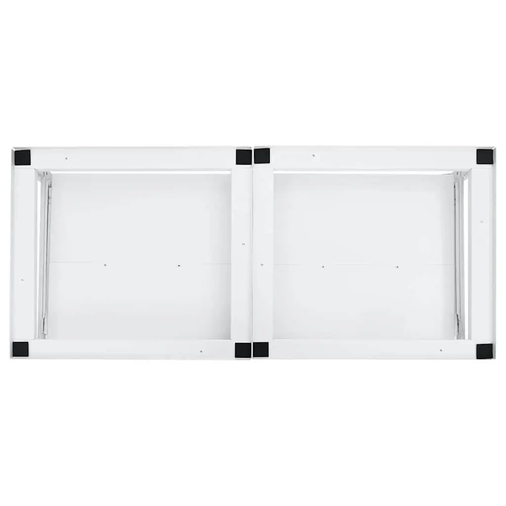 Washing Machine Pedestal White Steel Frame Pull-Out Storage Shelves