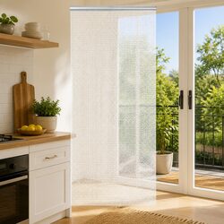 Chain Door Fly Screen 80x201 cm Aluminium Silver Insect Barrier Curtain