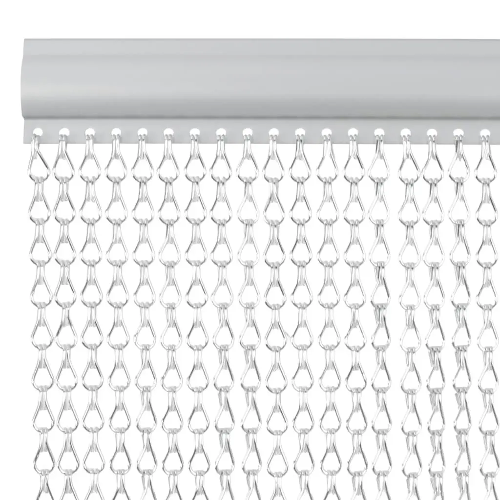 Chain Door Fly Screen Silver 90x200cm Aluminium Insect Barrier Curtain