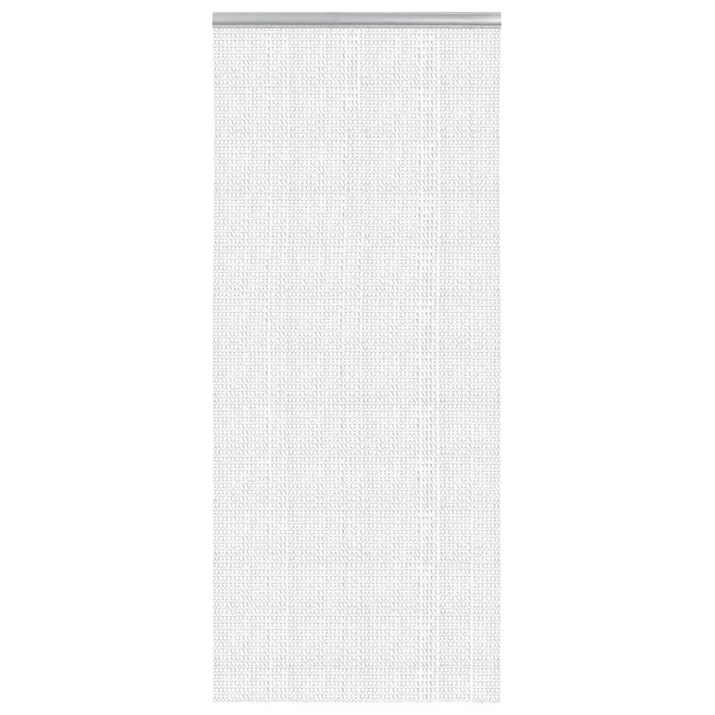 Chain Door Fly Screen Silver 90x212 cm Adjustable Insect Barrier