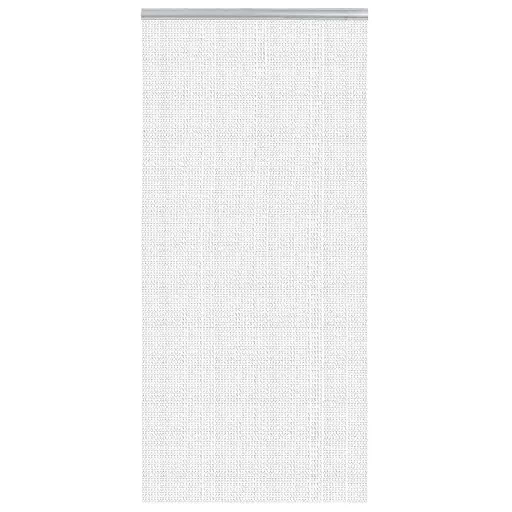 Chain Door Fly Screen Silver 100x212 cm Adjustable Aluminium Insect Barrier Curtain