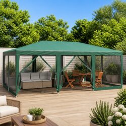 6x4 m Outdoor Party Tent with Mesh Protection