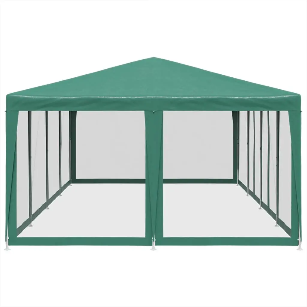 Party Tent Green 8x4m Heavy Duty with Mesh Sidewalls for Outdoor Events
