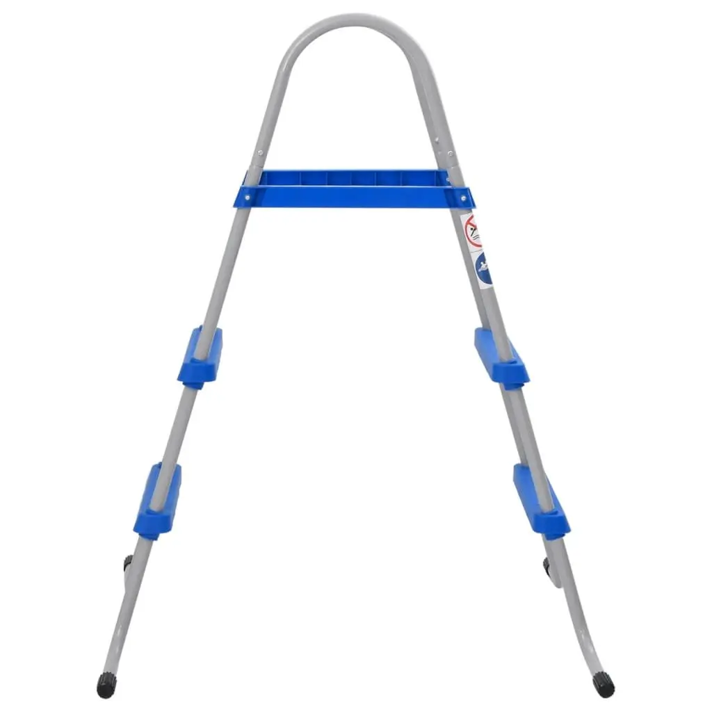 Pool Ladder Blue 84cm Steel Plastic Non-Slip Steps