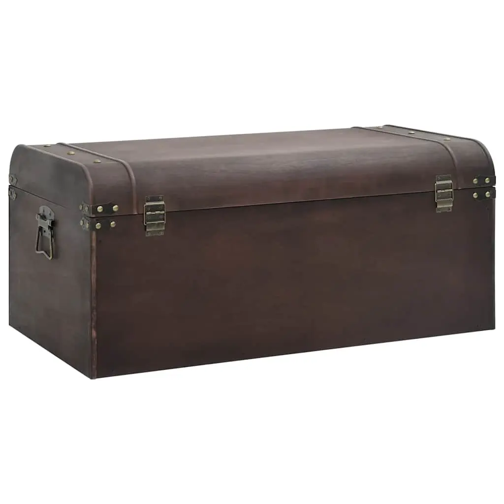 Storage Chest Brown Plywood 90x50x39.5 cm 2-in-1 Coffee Table with Latches