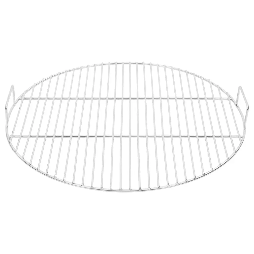 Round Grill Grate 54cm Stainless Steel Portable BBQ Cooking Grate with Handles