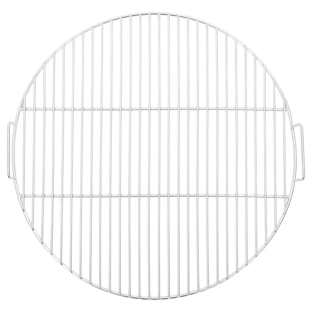 Round Grill Grate 54cm Stainless Steel Portable BBQ Cooking Grate with Handles