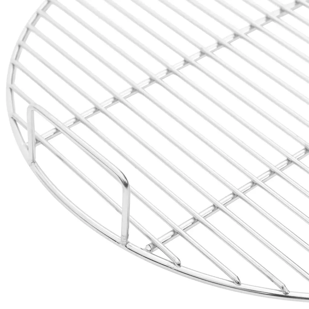 Round Grill Grate 54cm Stainless Steel Portable BBQ Cooking Grate with Handles