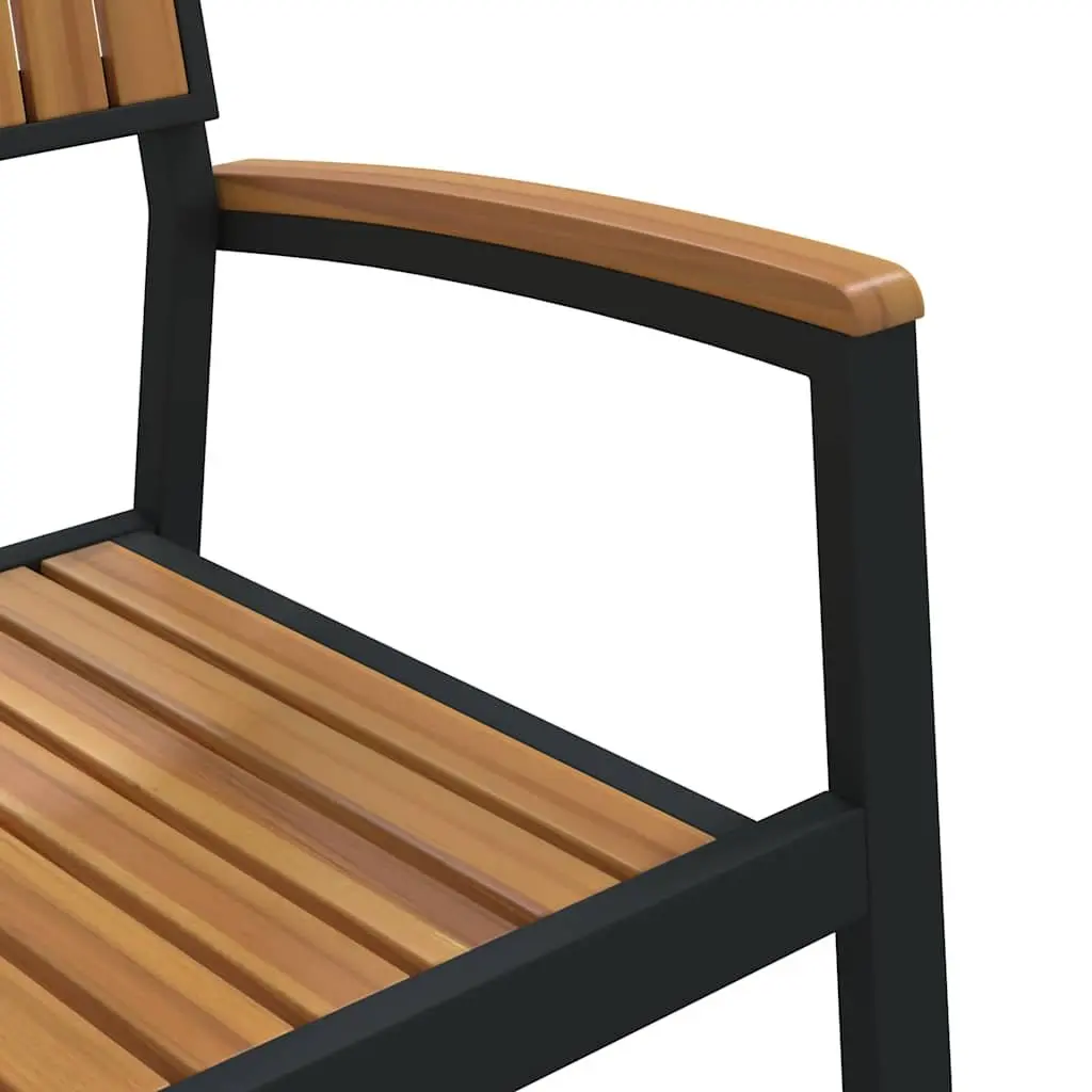 Stacking Chair 2 pcs Brown 56 x 57 x 87 cm Solid Acacia Wood Outdoor Garden