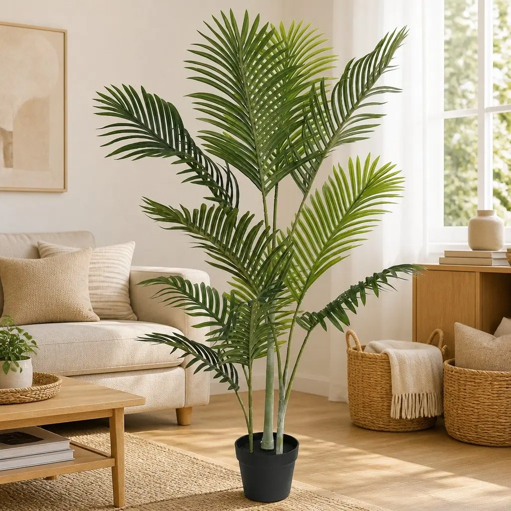 Artificial Palm Tree Green 120cm Adjustable Trunk Suitable for Indoor Decoration