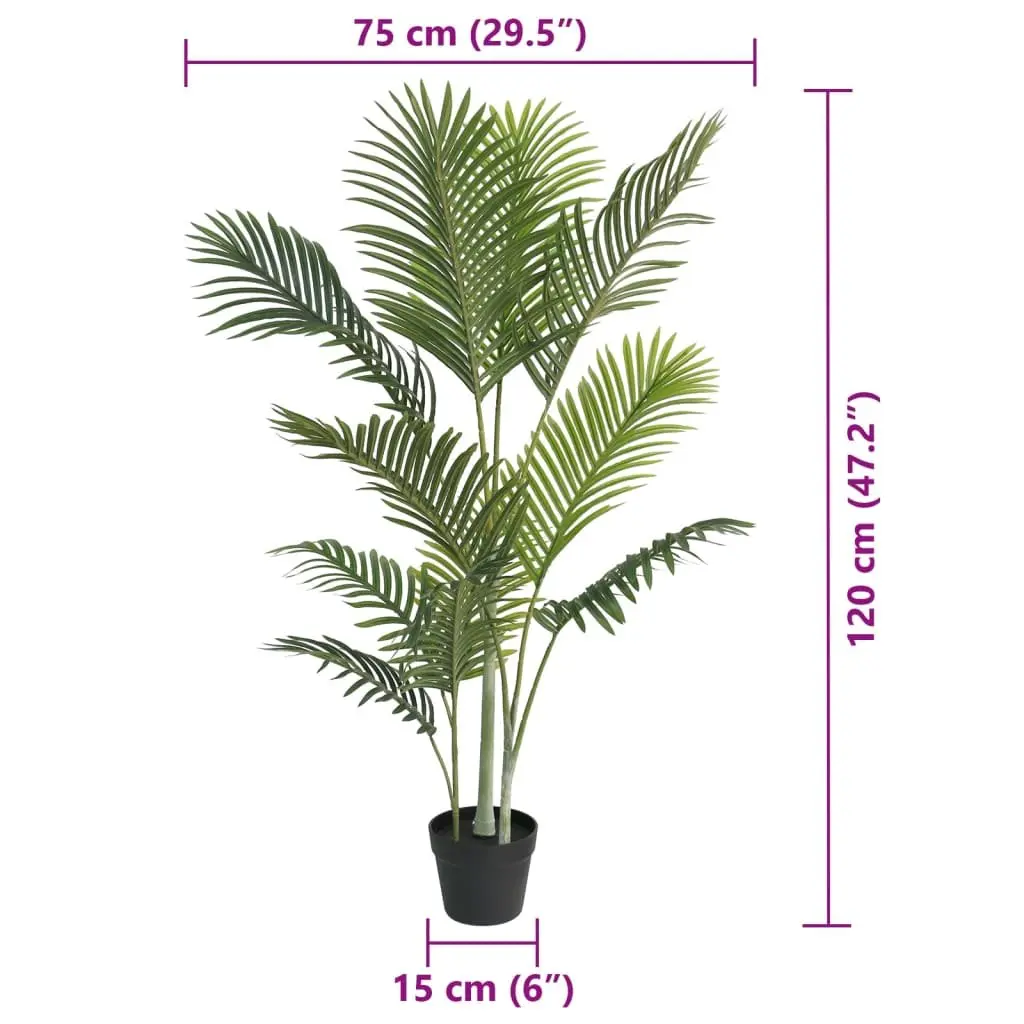 Artificial Palm Tree Green 120cm Adjustable Trunk Suitable for Indoor Decoration