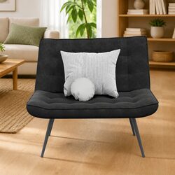 Concise Overview of Black Velvet Bench with Backrest