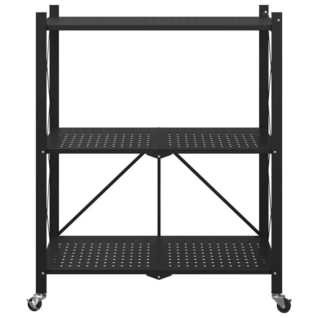 Storage Shelf Blue 71x34x88cm Mobile with Brakes Powder-coated Steel Garage Organizer