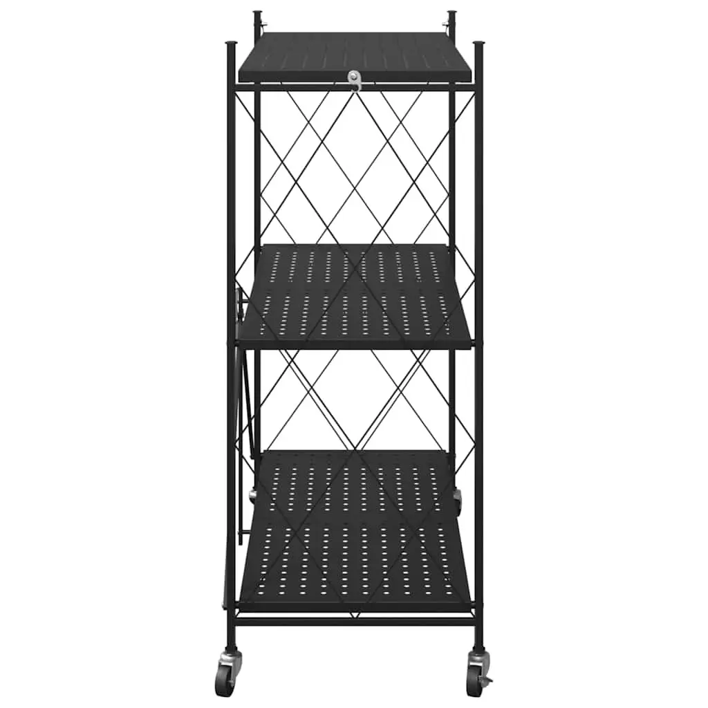 Storage Shelf Blue 71x34x88cm Mobile with Brakes Powder-coated Steel Garage Organizer