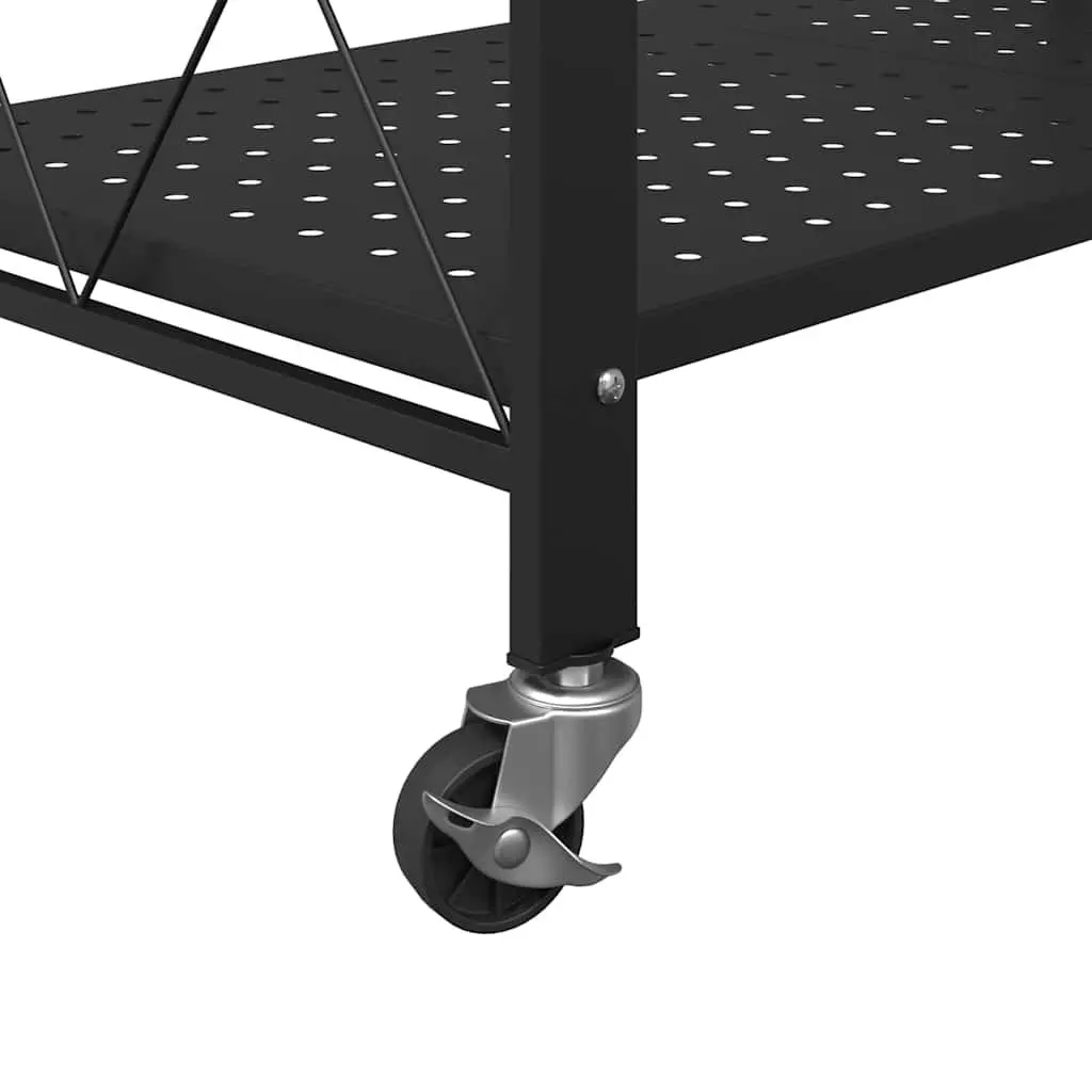 Storage Shelf Blue 71x34x88cm Mobile with Brakes Powder-coated Steel Garage Organizer