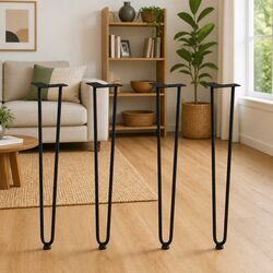 Compact Hairpin Table Legs - 4-Piece Set