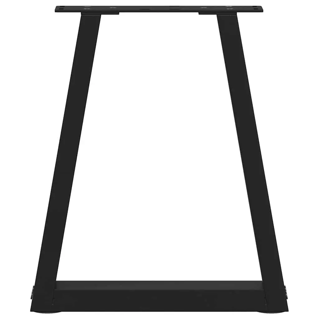 Coffee Table Legs V-Shape Steel Pair Black Modern Furniture Support 38x42-43.3cm