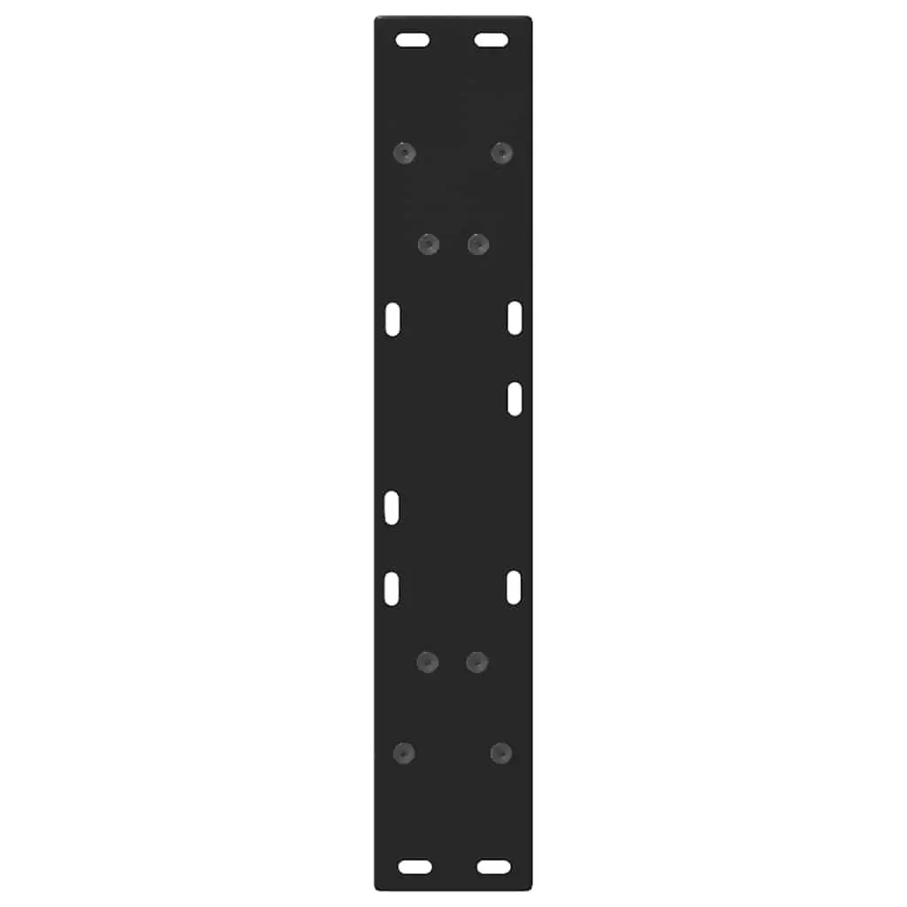 V-Shape Dining Table Legs Steel 2 pcs Black 60x72-73.3 cm Modern Design