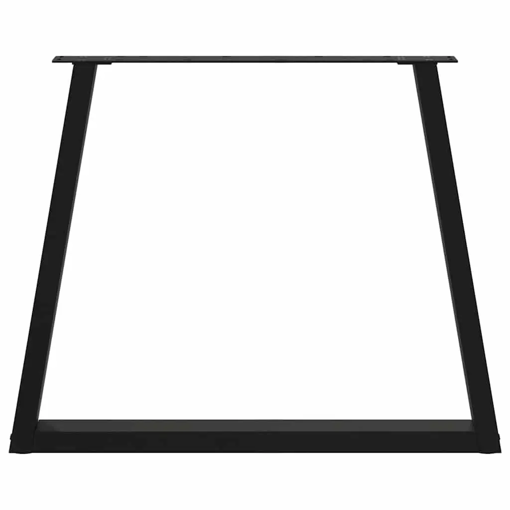 Dining Table Legs Black V-Shape 80x72-73.3cm Steel Adjustable Levellers 2 pcs