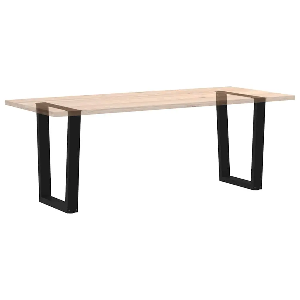 V-Shape Dining Table Legs Steel Pair Black 60x72-73.3cm Modern Design Adjustable