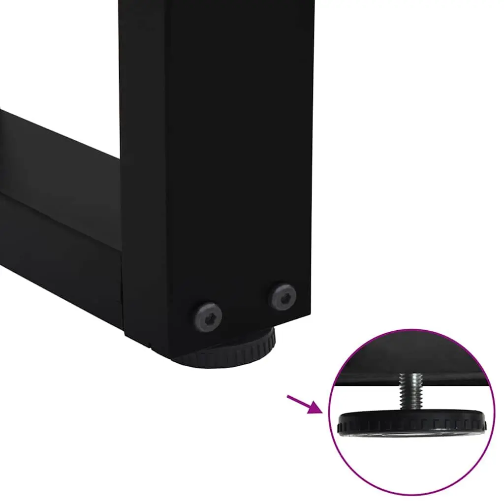 V-Shape Dining Table Legs Pair Black 80x72-73.3cm Adjustable Levellers