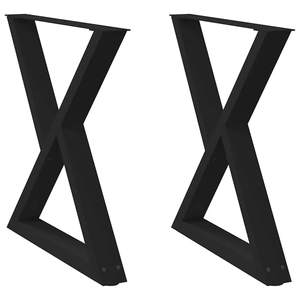 Dining Table Legs Black 70x72-73.3cm Steel Adjustable Feet Levellers
