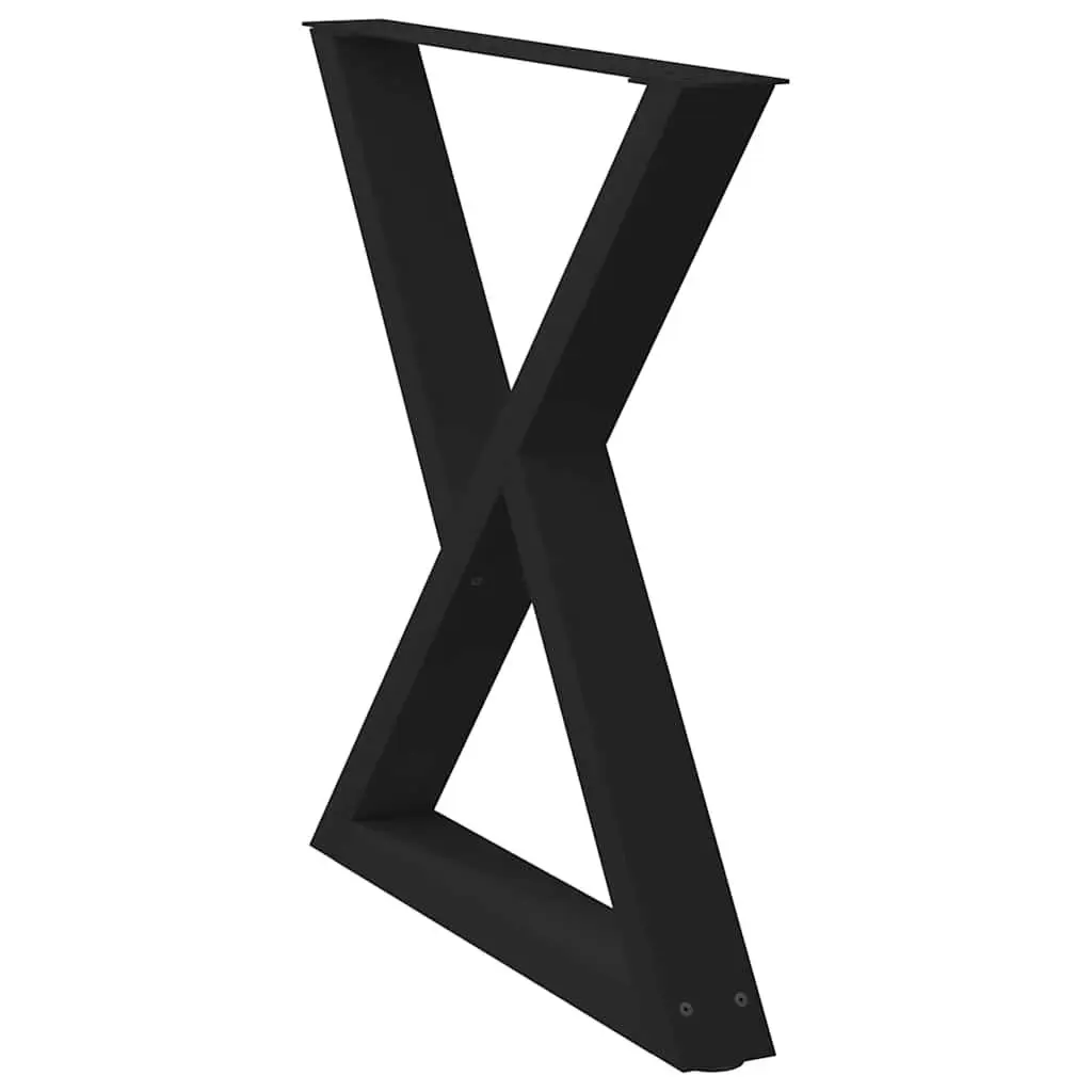 Dining Table Legs Black 70x72-73.3cm Steel Adjustable Feet Levellers
