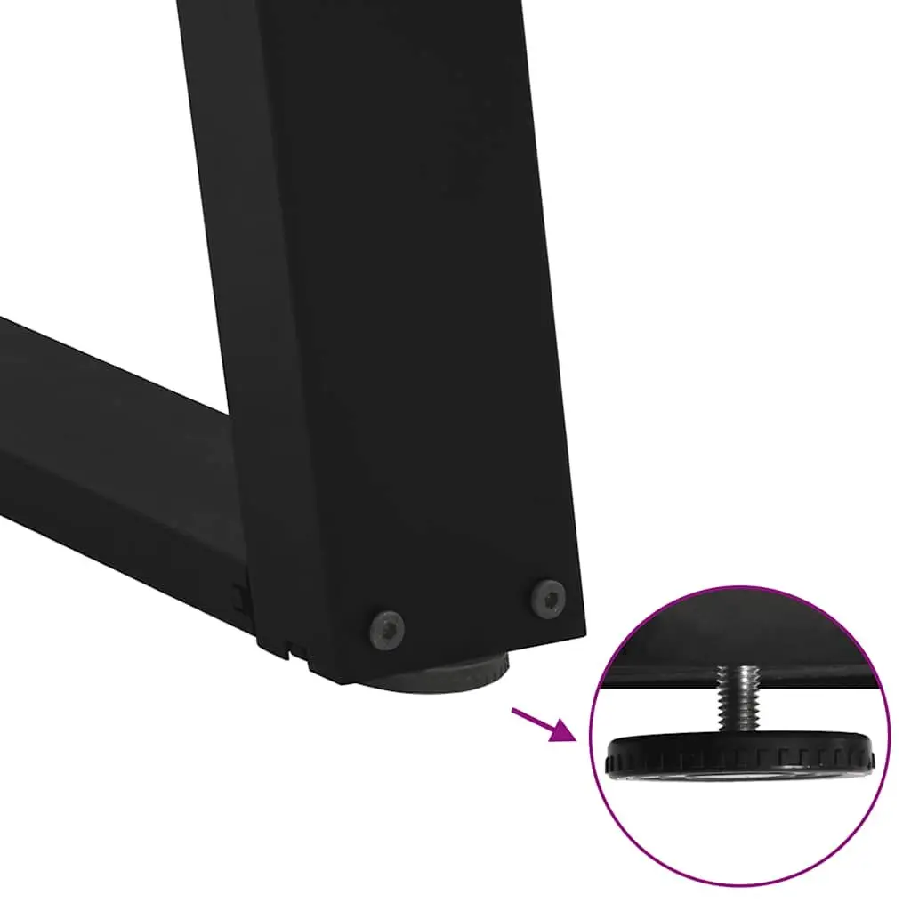 Dining Table Legs Black Steel 70x72-73cm U-Shaped Adjustable Levelers