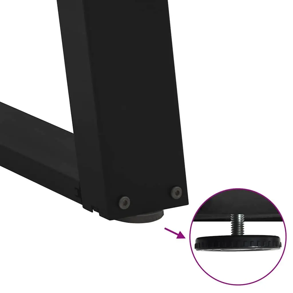 Dining Table Legs U-Shaped Black 80x72-73cm Powder-Coated Steel Support Heavy Tabletop