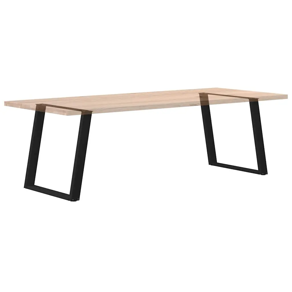 Dining Table Legs U-Shaped Black 80x72-73cm Powder-Coated Steel Support Heavy Tabletop