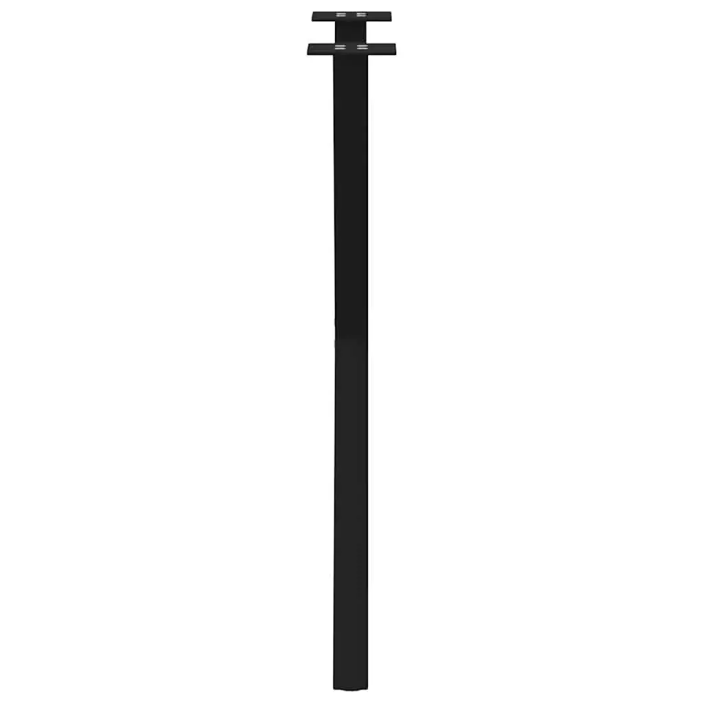 Dining Table Legs Black 57x72cm X-Shaped Steel Support Frame Set 2 pcs