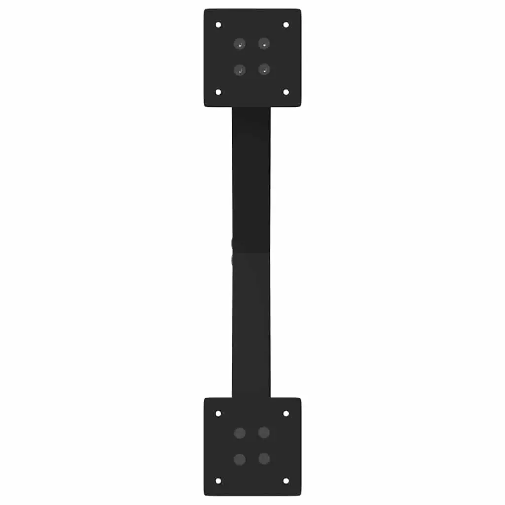 Dining Table Legs Black 57x72cm X-Shaped Steel Support Frame Set 2 pcs