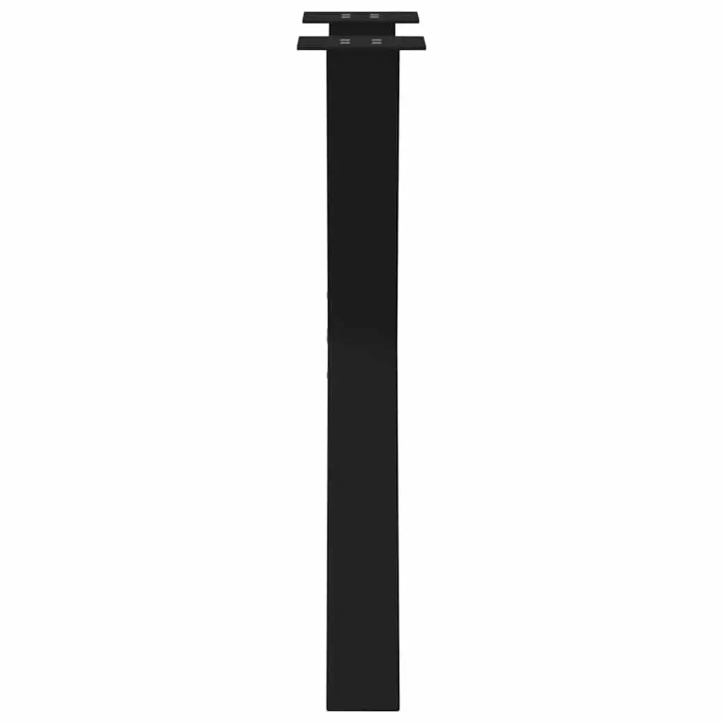 Dining Table Legs Black 60x72cm X-Shaped Steel Support 2 Piece