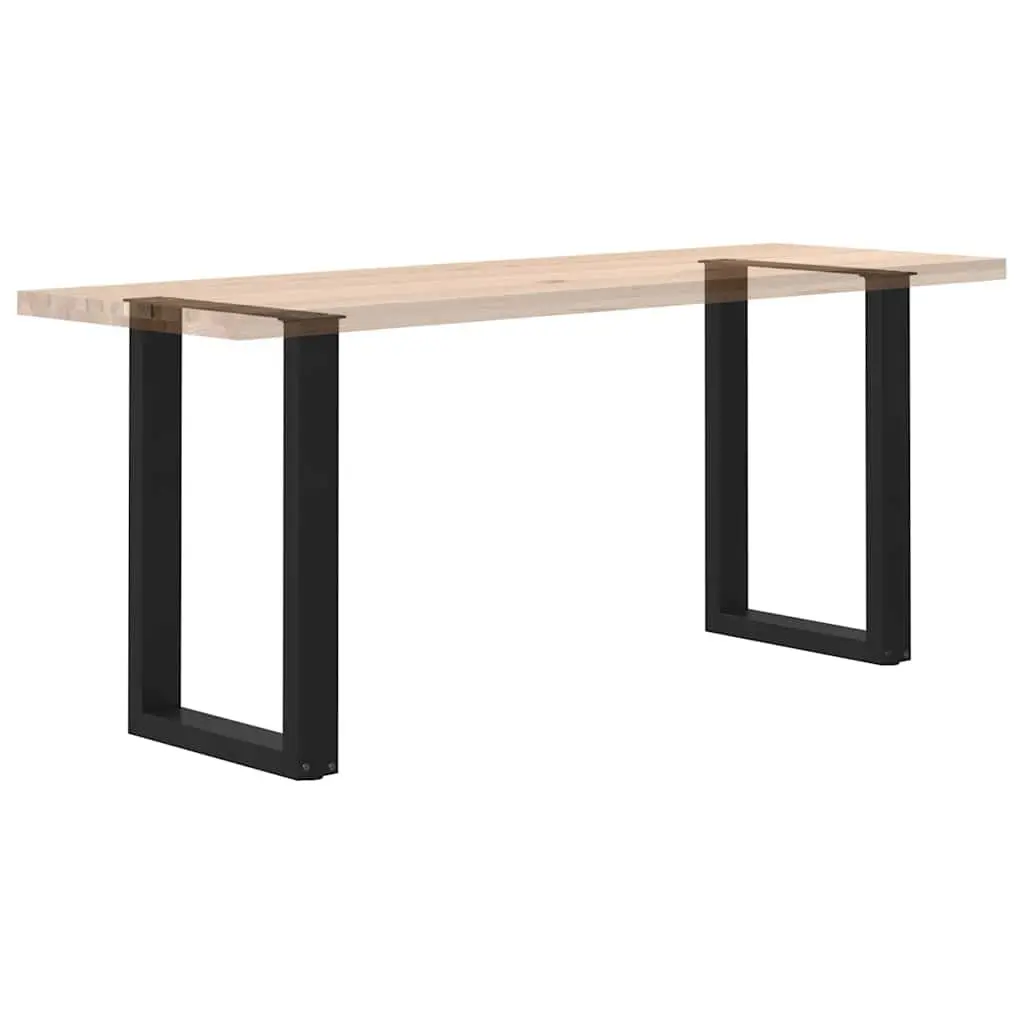 Dining Table Legs Black 50x72-73cm U-Shaped Steel Support Frame Pair