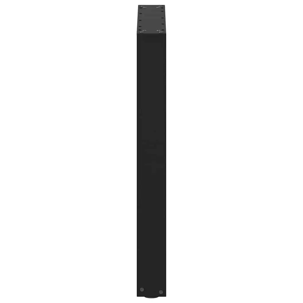 Dining Table Legs Black 60x72-73cm U-Shaped Steel Adjustable Levelers Pack of 2