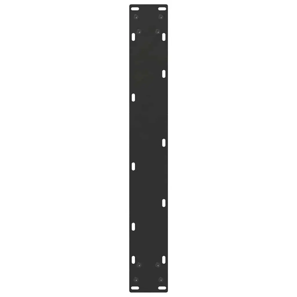 Dining Table Legs Black 60x72-73cm U-Shaped Steel Adjustable Levelers Pack of 2