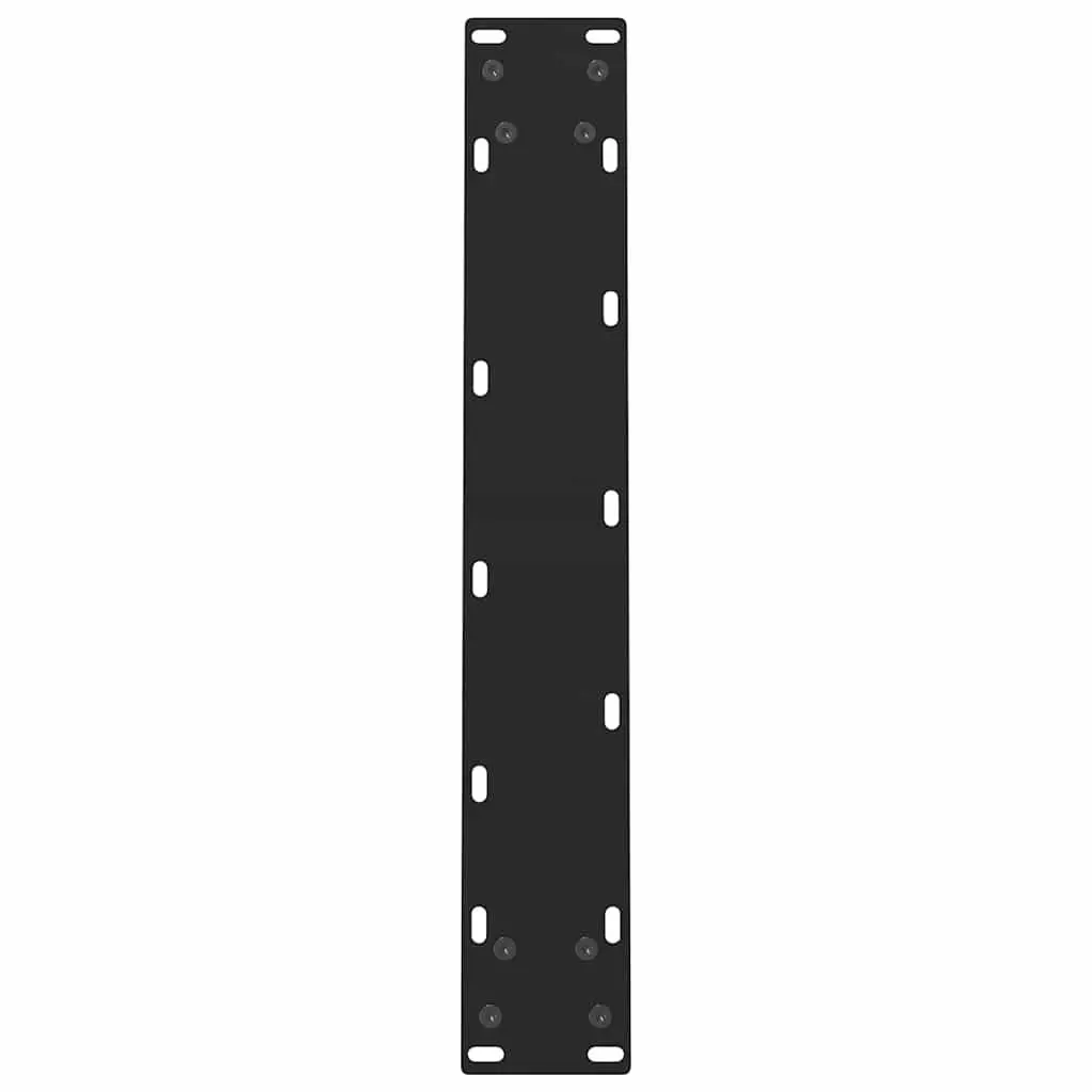 Dining Table Legs Black Steel Pair 60x72-73cm Square Design Adjustable Levelers