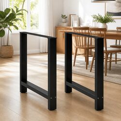 Black Steel Table Legs for Dining Stability