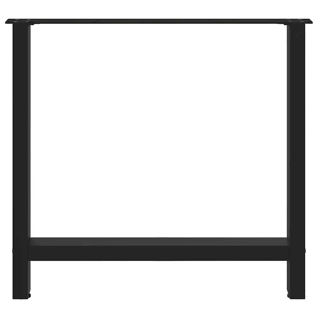 Dining Table Legs Black Steel Adjustable Levelers 80x72-73cm Support