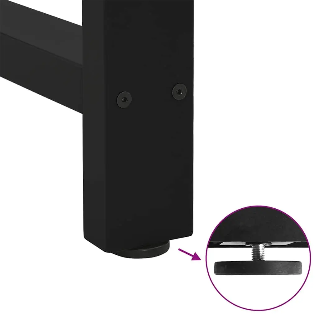 Dining Table Legs Black Steel Adjustable Levelers 80x72-73cm Support